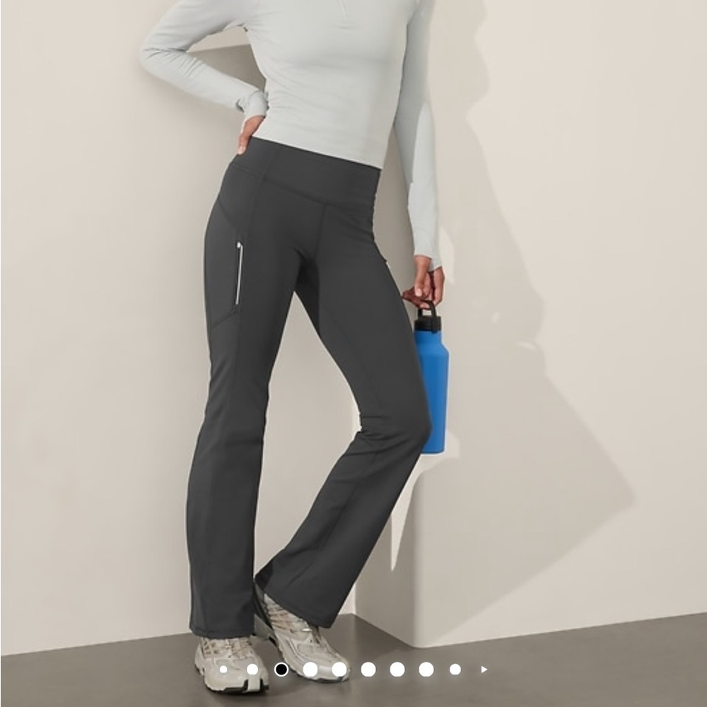 NWT Athleta Rainier bootcut pants dark gray LP